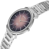 Titan Edge Meister Quartz Analog with Date Brown Dial Black Titanium Strap Watch For Men 10065tm01
