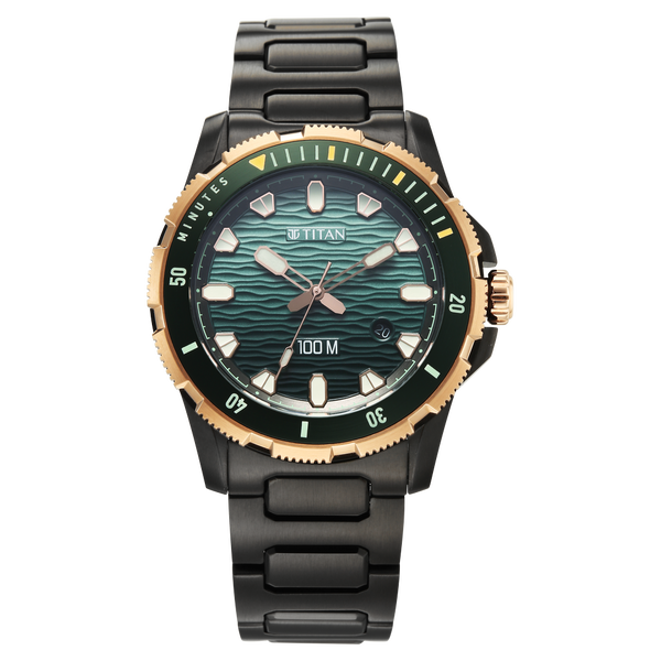 Titan Zero Hour Diver's 100m Quartz Analog Watch For Men - 10067KM02