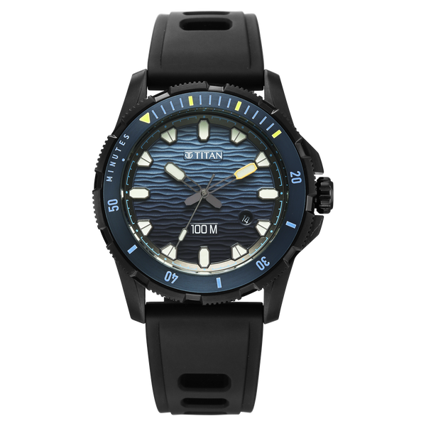 Titan Zero Hour Diver's 100m Quartz Analog Watch For Men - 10067KP02
