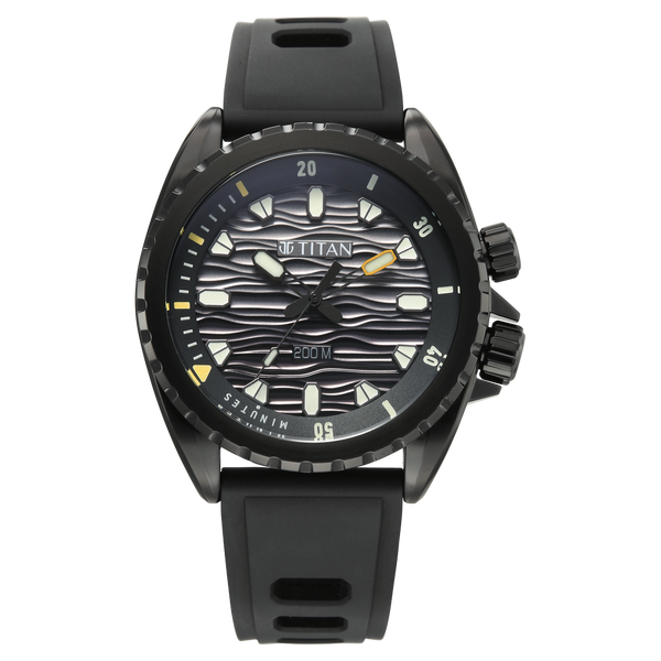 Titan Zero Hour Diver's 200m Quartz Analog Watch For Men 10068np01