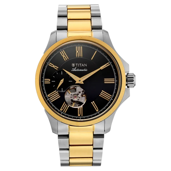 Titan Automatic Atrium Offset Seconds Open Heart Automatic 10076bm03