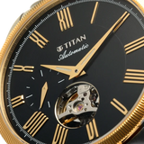 Titan Automatic Atrium Offset Seconds Open Heart Automatic 10076bm03