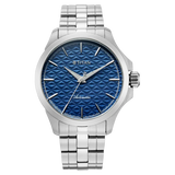 Titan Automatic Blue Dial Silver Stainless Steel Strap Watch For Men 10077sm01