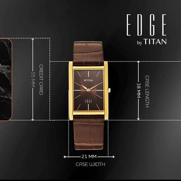 Titan Edge Monture Quartz Analog Watch For Men 1043YL10 - KRISHNA WATCH COMPANY