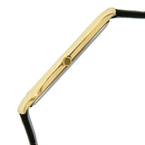 Titan Edge Silver Tonneau Dial Analog Leather Strap watch for Men 1044YL04