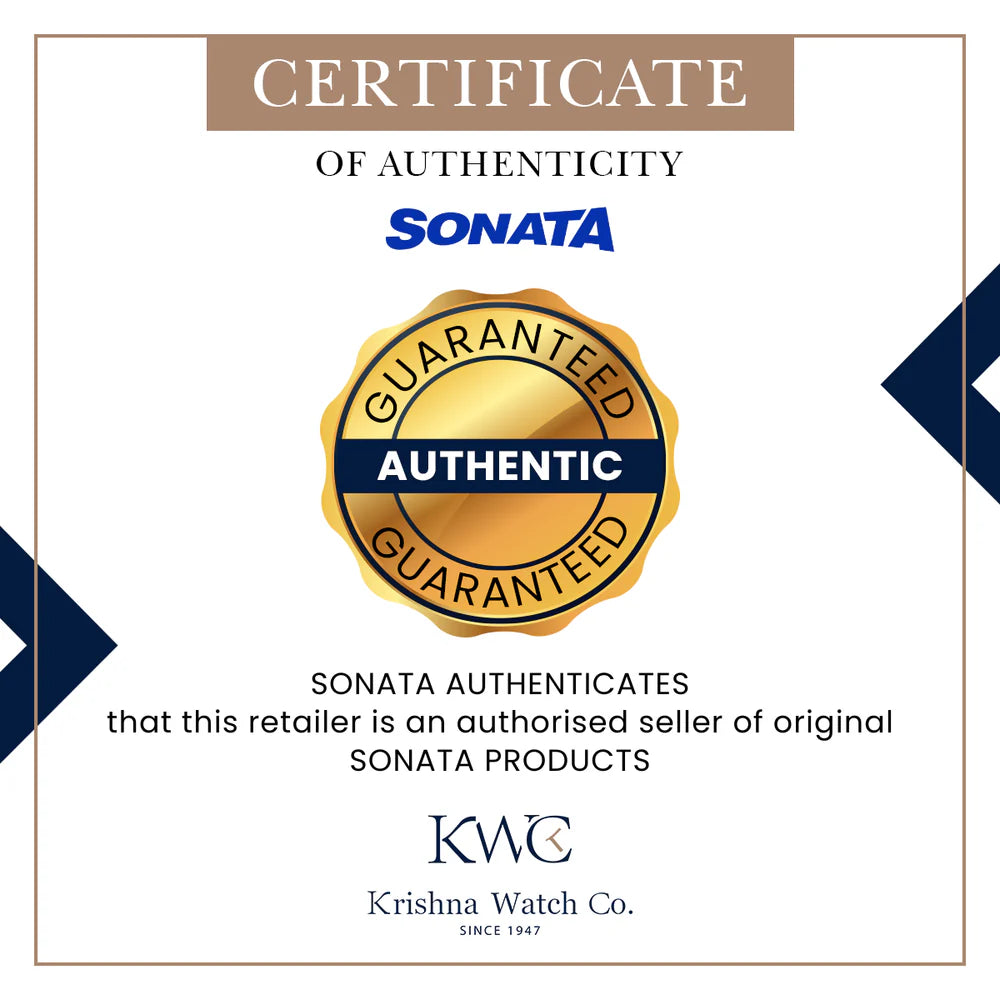 Sonata Poze Quartz Analog Watch For Women sp80113wm03 - KRISHNA WATCH COMPANY