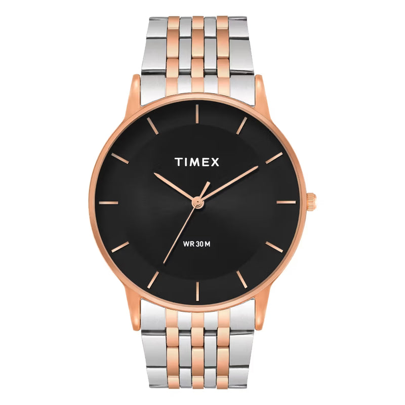 Timex Men Black Round Dial Analog Watch - TWTG12003