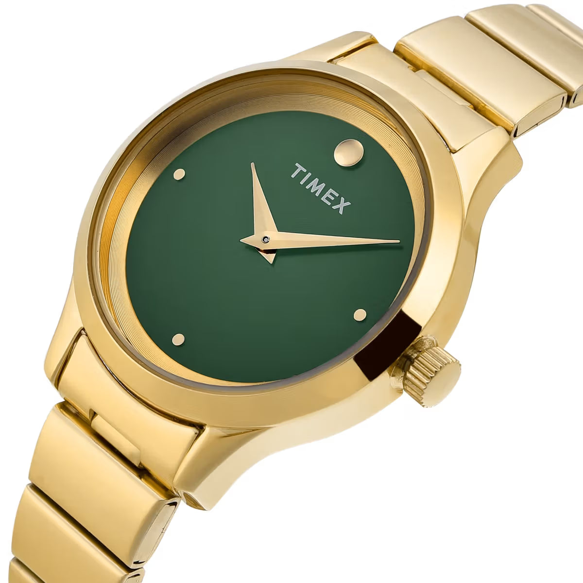 Timex Trendline Round 32mm Green Dial Analog Women Watch - TWTL13702 - KRISHNA WATCH COMPANY