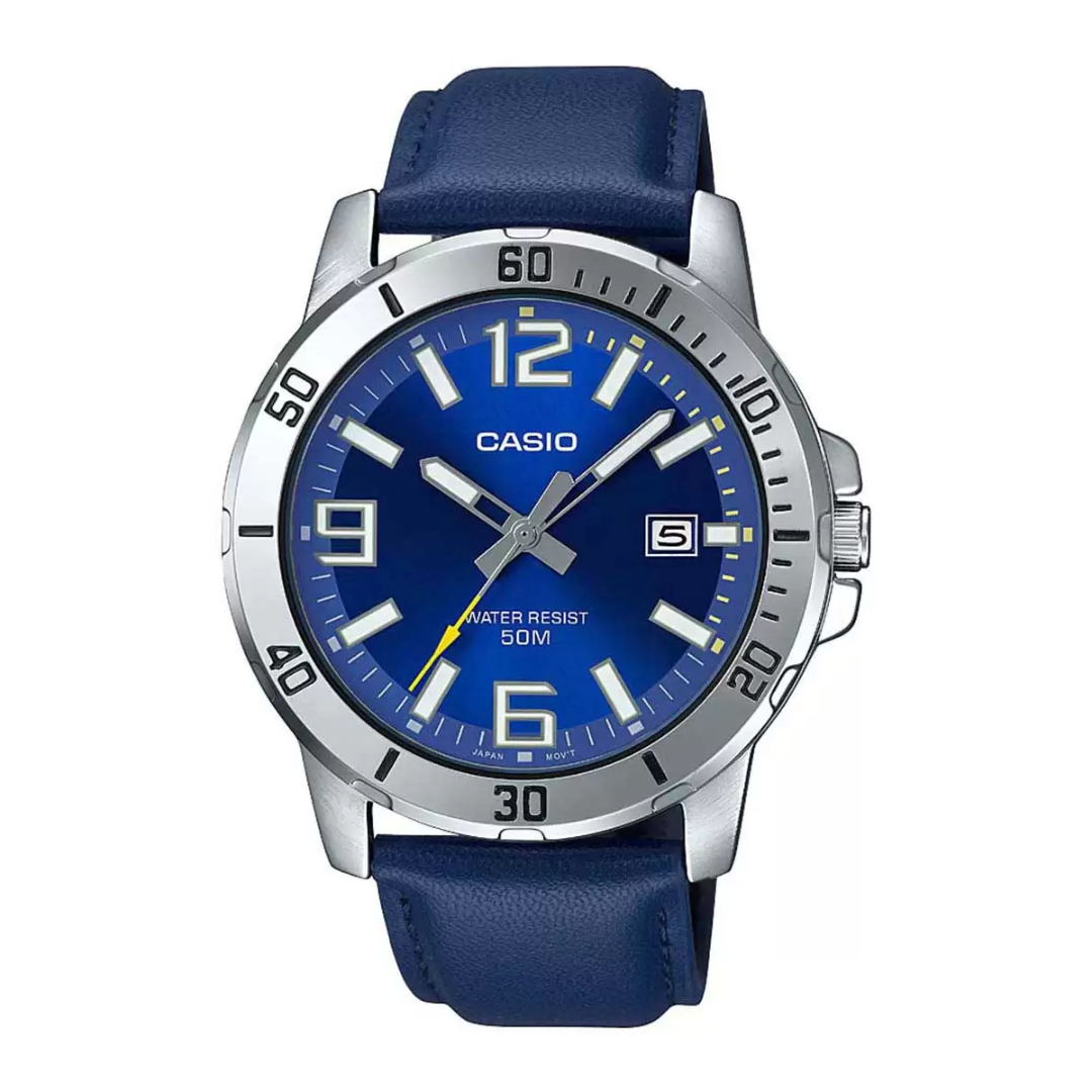CASIO Enticer Men MTP-VD01L-2BVUDF - A1737 - KRISHNA WATCH COMPANY