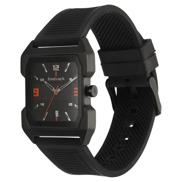 Fastrack Hitlist Quartz Analog with Date Watch for Guys 1474np01 - KRISHNA WATCH COMPANY