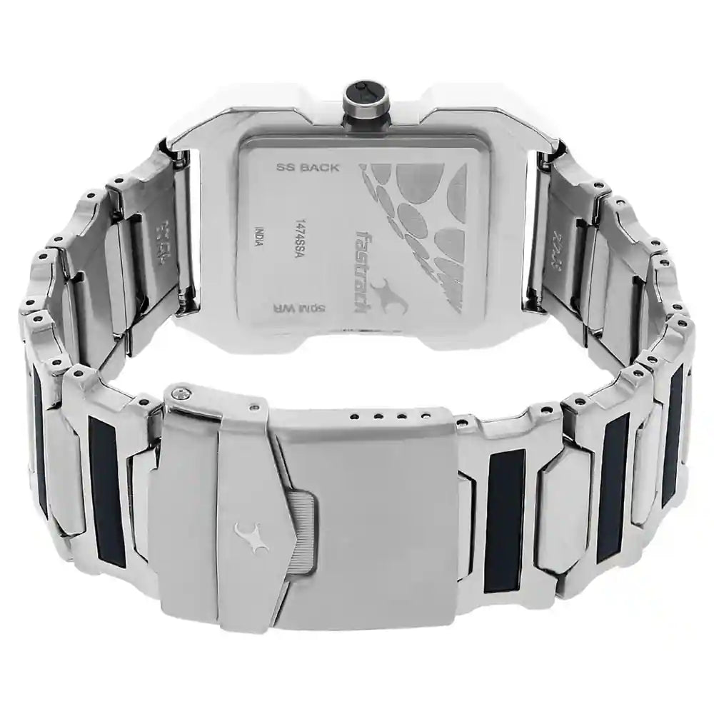 FASTRACK SILVER DIAL SILVER STAINLESS STEEL STRAP WATCH - 1474SM01 - KRISHNA WATCH COMPANY