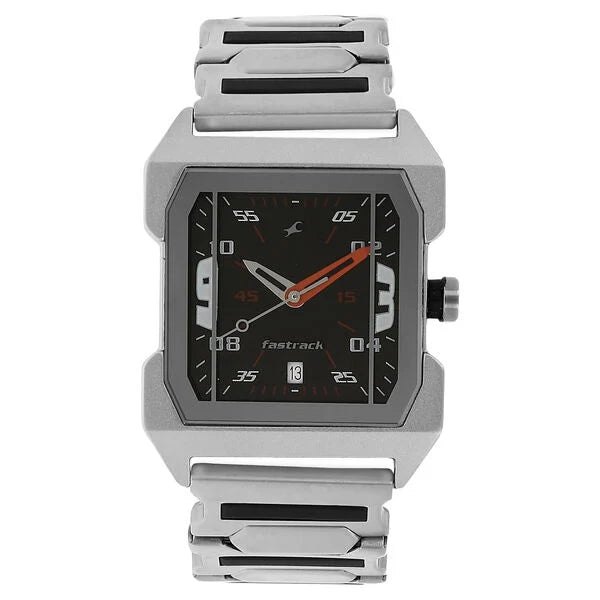Fastrack Quartz Analog Black Dial Stainless Steel Strap Watch for Guys NS1474SM02 - KRISHNA WATCH COMPANY
