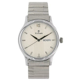 TITAN Silver Dial Silver Stainless Steel Strap Watch 1580SM03
