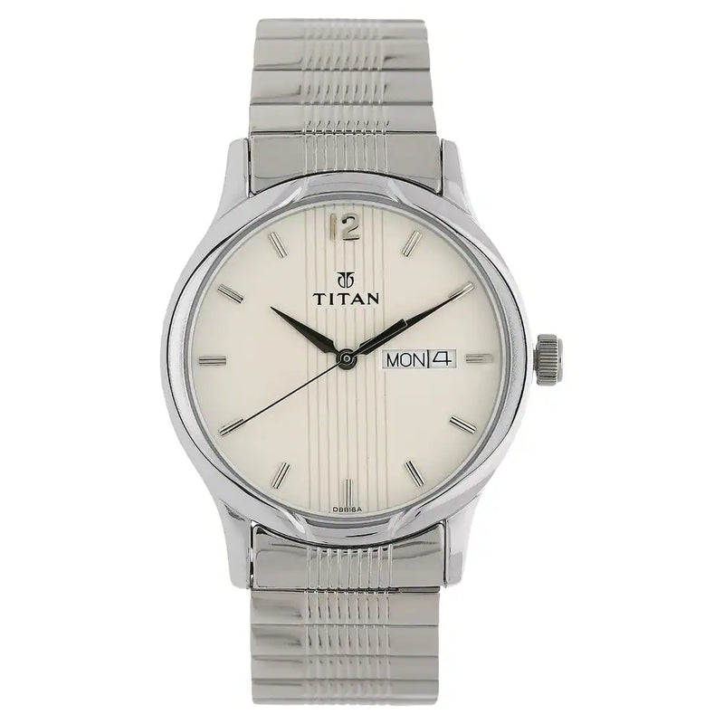 TITAN Silver Dial Silver Stainless Steel Strap Watch - 1580SM03 - KRISHNA WATCH COMPANY