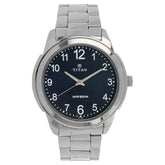 Titan Analog Blue Dial Stainless Steel Strap watch for Men - 1585SM05