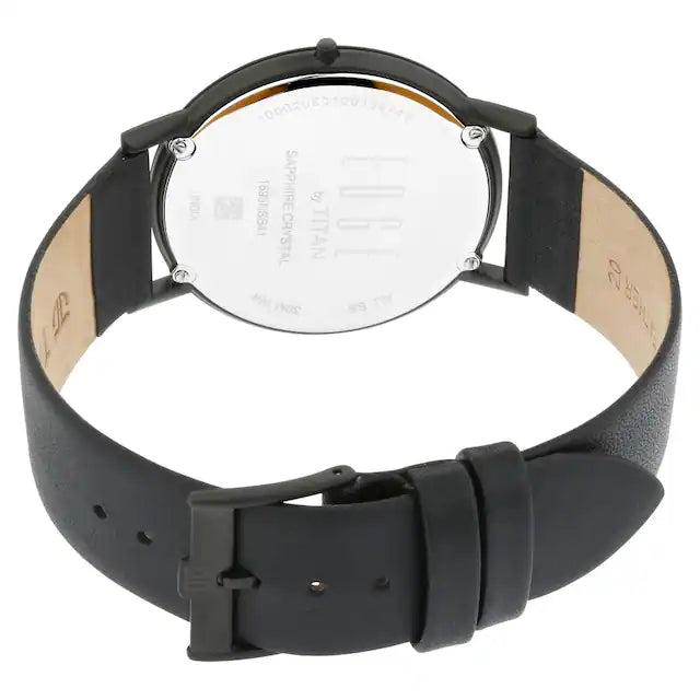 Titan Edge Watch with Black dial and Steel highlights NN1595NL04 (DK406) - KRISHNA WATCH COMPANY