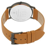 Titan Edge Beige Dial Analog Leather Strap watch for Men - 1595QL01
