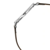 Titan Edge Silver Dial Leather Strap Watch 1595SL03