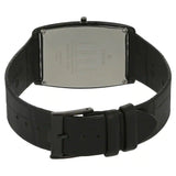 Titan Edge Black Dial Black Leather Strap Watch NQ1596NL01