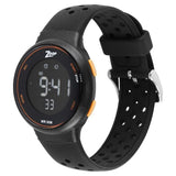 Zoop Digital Round Dial Black Silicone Strap Watch For Kids 16021pp01