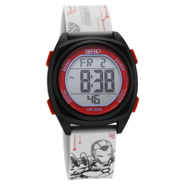 Zoop Marvel Digital Dial Polyurethane Strap with Iron Man Character Watch for Kids ns16025pp02 / 16025pp02 - KRISHNA WATCH COMPANY