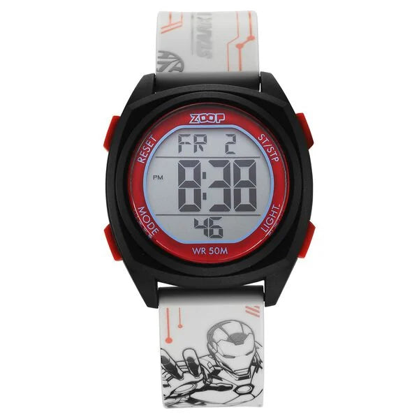 Zoop Marvel Digital Dial Polyurethane Strap with Iron Man Character Watch for Kids ns16025pp02 / 16025pp02 - KRISHNA WATCH COMPANY
