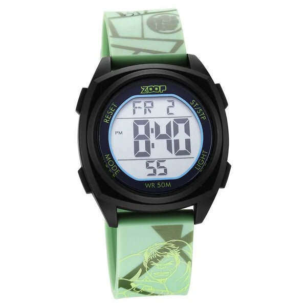 Zoop Marvel Digital Dial Polyurethane Strap with Hulk Character Watch for Kids ns16025pp03 - KRISHNA WATCH COMPANY