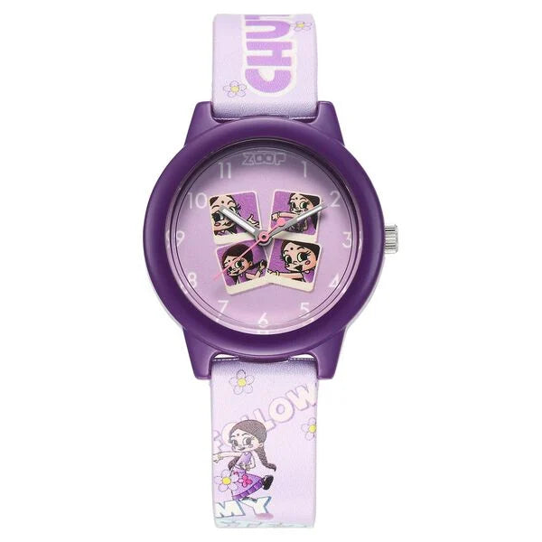 Zoop By Titan Chhota Bheem Quartz Analog Purple Dial Multicoloured Plastic Strap Watch For Kids 16042pp02fw