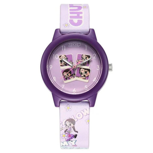 Zoop By Titan Chhota Bheem Quartz Analog Purple Dial Multicoloured Plastic Strap Watch For Kids 16042pp02fw