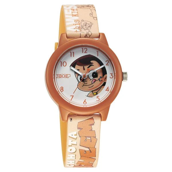 Zoop By Titan Chhota Bheem Quartz Analog White Dial Multicoloured Plastic Strap Watch For Kids - 16042PP03FW - KRISHNA WATCH COMPANY