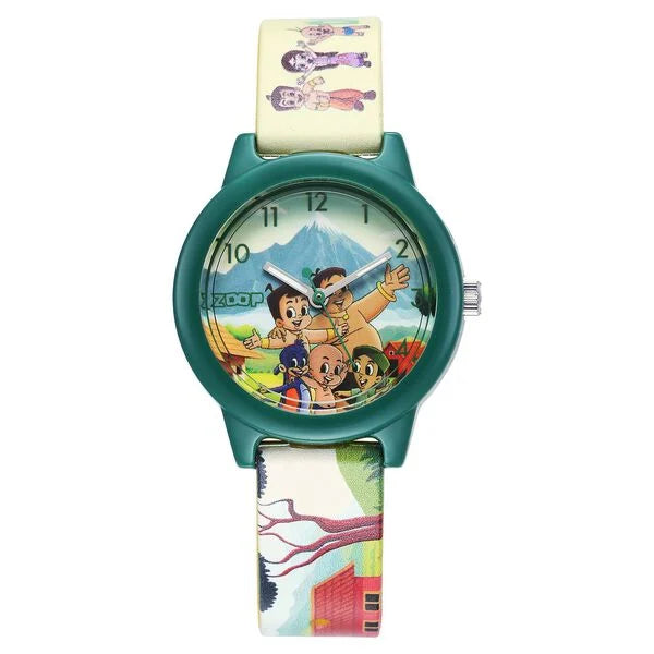 Zoop By Titan Chhota Bheem Quartz Analog Multicoloured Dial Multicoloured Plastic Strap Watch For Kids 16042pp04fw - KRISHNA WATCH COMPANY