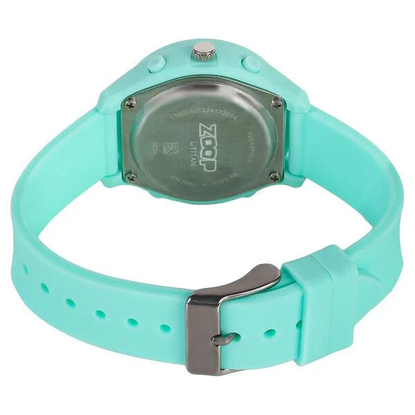 Zoop Ana-Digi Watch with Silver Dial & Green Strap for Girls Kids, from House of Titan 16046pp03 - KRISHNA WATCH COMPANY
