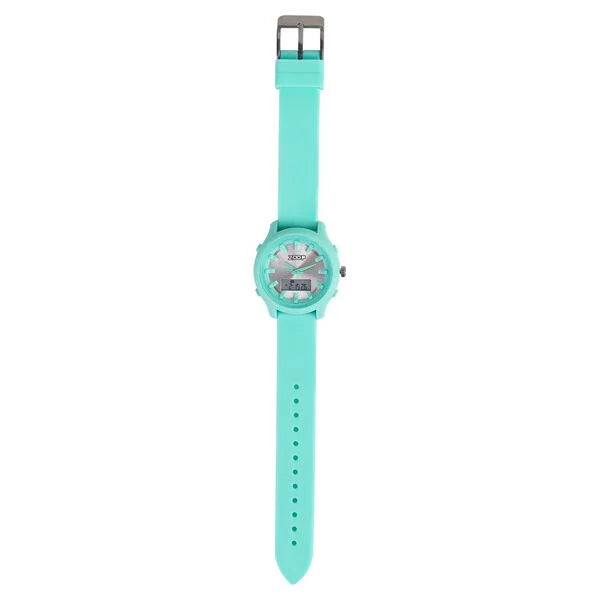 Zoop Ana-Digi Watch with Silver Dial & Green Strap for Girls Kids, from House of Titan 16046pp03 - KRISHNA WATCH COMPANY
