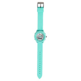 Zoop Ana-Digi Watch with Silver Dial & Green Strap for Girls Kids, from House of Titan 16046pp03