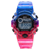 Zoop Digital Watch with Digital Dial & Transparent Blue Red Strap for Boys Kids, from House of Titan 16051pp05