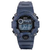 Zoop Digital Watch with Digital Dial & Striped Blue Strap for Boys Kids, from House of Titan 16051pp06