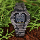 Zoop Digital Watch with LCD Dial And Camouflage Military Grey Strap for Boys Kids 16052pp02