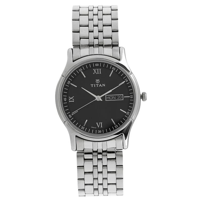 Titan Karishma Black Dial Analog watch for Men - 1636SM01 - KRISHNA WATCH COMPANY
