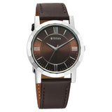 Titan Karishma Zing Quartz Analog Brown Dial Leather Strap Watch for Men 1644SL01