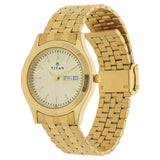 Titan Champagne Dial Analog with Day and Date watch for Men - 1648YM05