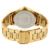 Titan Silver Dial Golden Stainless Steel Strap Watch - 1650YM05