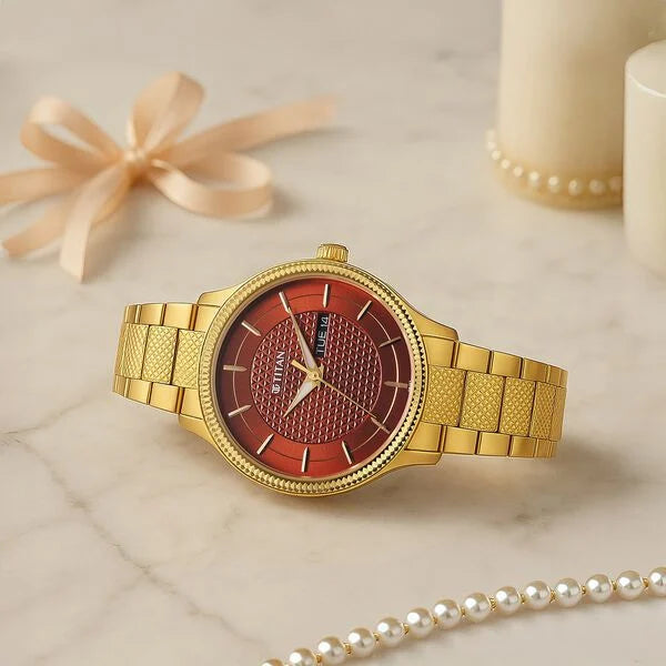 Titan Karishma Wedding Edit Quartz Analog Watch For Men - 1650YM12 - KRISHNA WATCH COMPANY