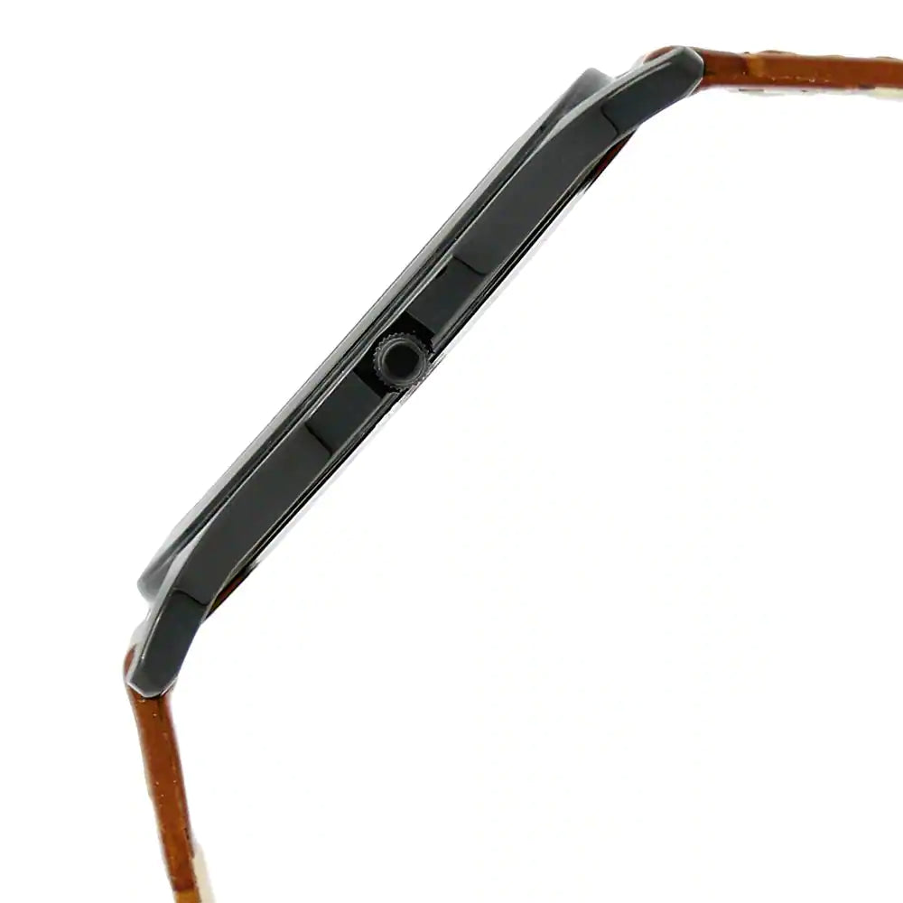 Titan Edge Brown Dial Leather Strap Watch NN1683NL01 (DE639) - KRISHNA WATCH COMPANY