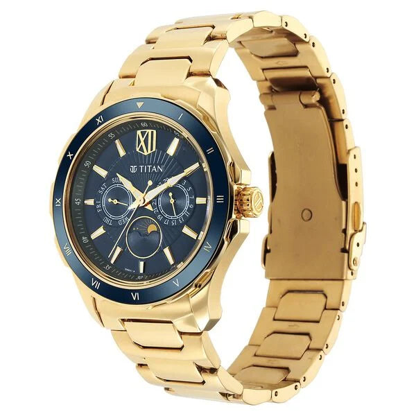 Titan Regalia Premium Green Dial Stainless Steel Strap Watch for Men 1688KM05 - KRISHNA WATCH COMPANY