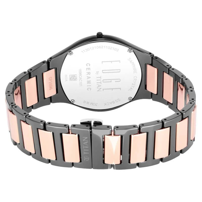 Titan Edge Ceramic Quartz Watch for Men - 1696KC01 - KRISHNA WATCH COMPANY