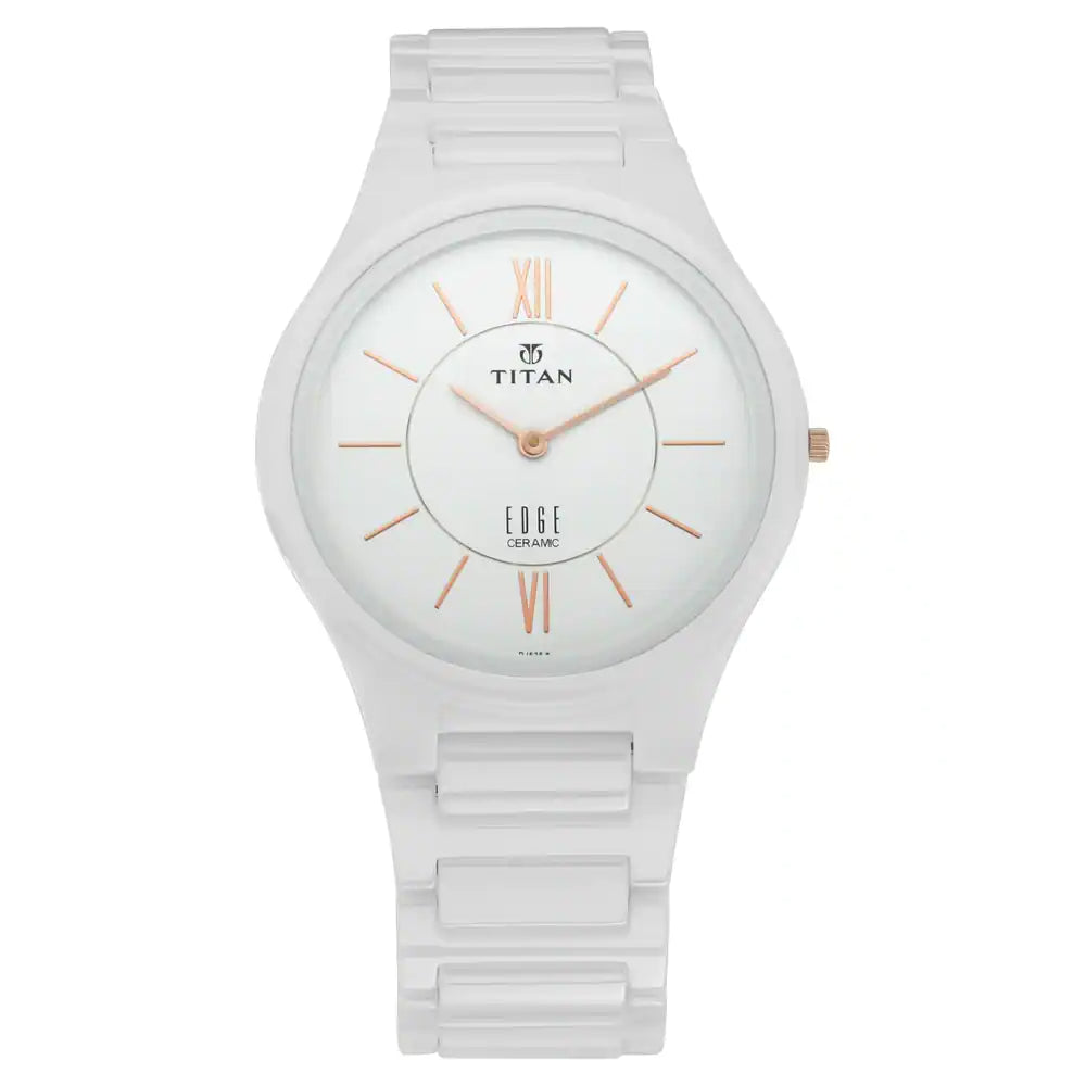 Titan Edge Ceramic in Arctic White NP1696QC04 (DJ525) - KRISHNA WATCH COMPANY