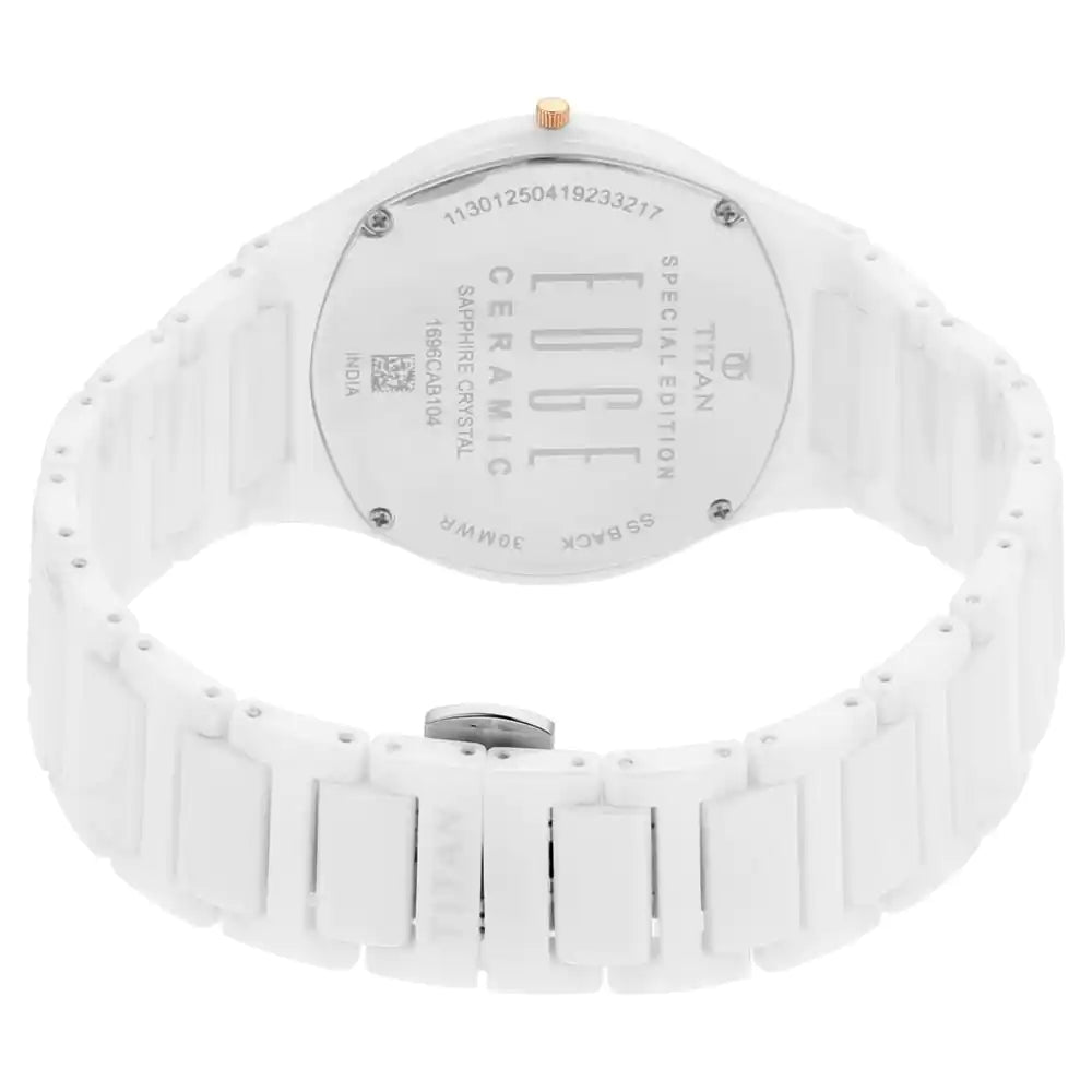 Titan Edge Ceramic in Arctic White NP1696QC04 (DJ525) - KRISHNA WATCH COMPANY
