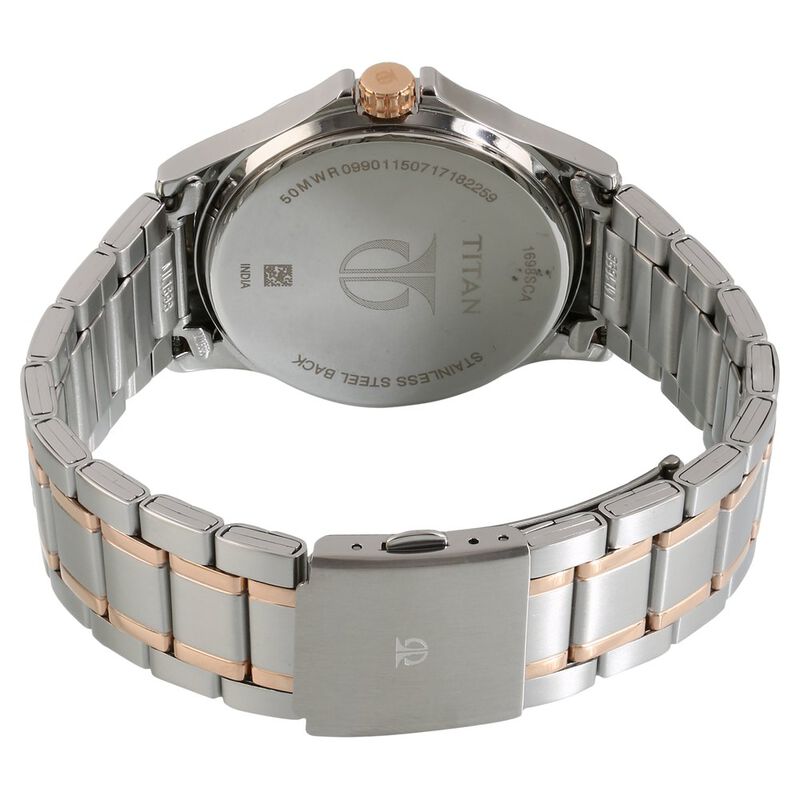 Titan Workwear Quartz Multifunction Brown Dial watch for Men - 1698KM01 - KRISHNA WATCH COMPANY