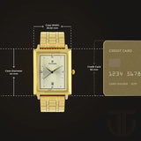 Titan Champagne Dial Golden Stainless Steel Strap Watch - 1715YM02