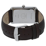 Titan Men's Urban Chic: Modernist Black Dial & Leather Strap Watch / 1731SL01